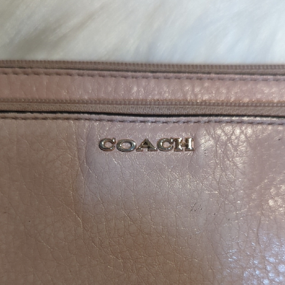 Coach Pink Leather Wristlet - Picture 2 of 14